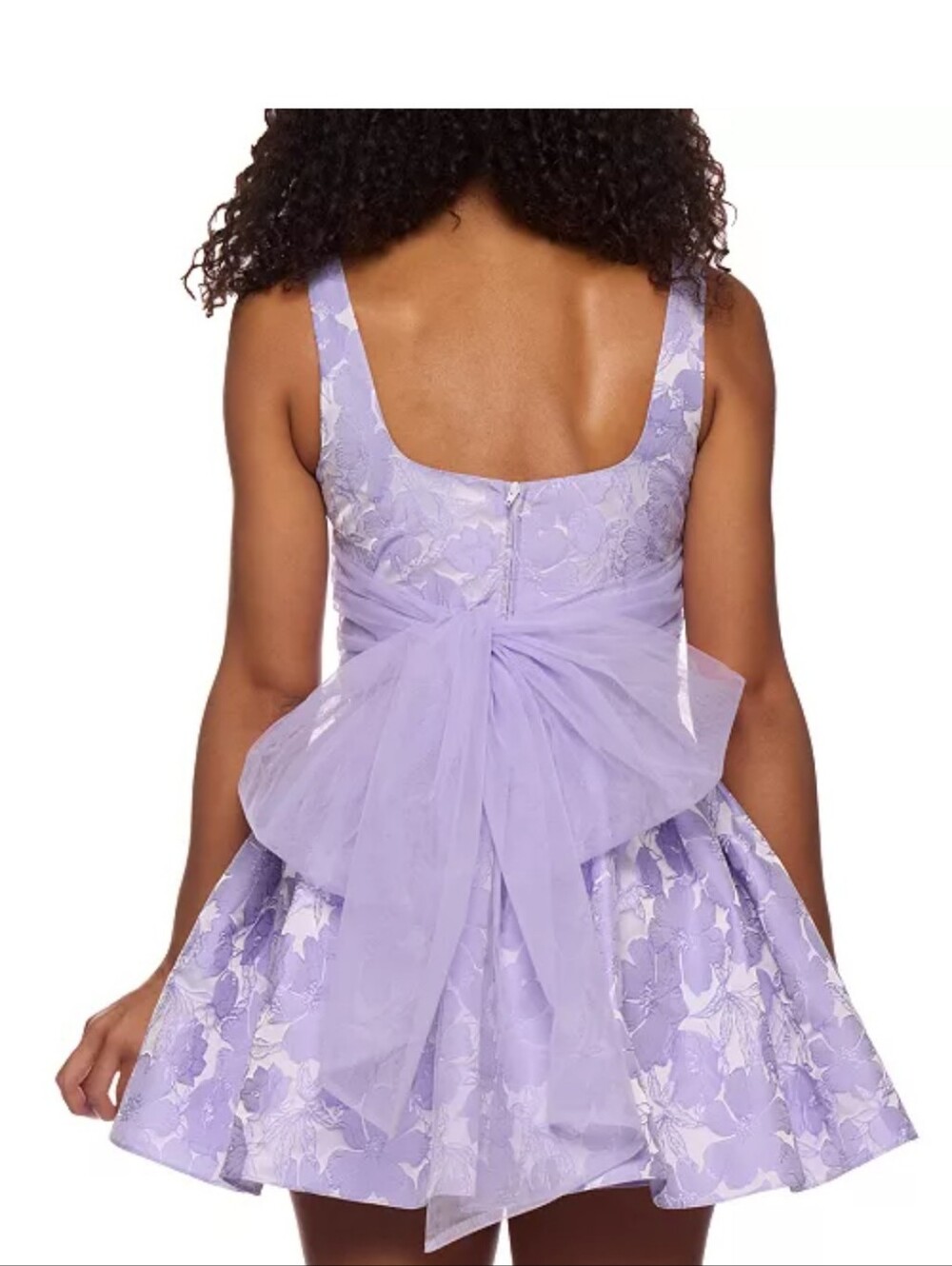 B. Darlin Floral Fit & Flare Dress Juniors 13/14 Lilac Sleeveless Party NWT $139 - Picture 2 of 12